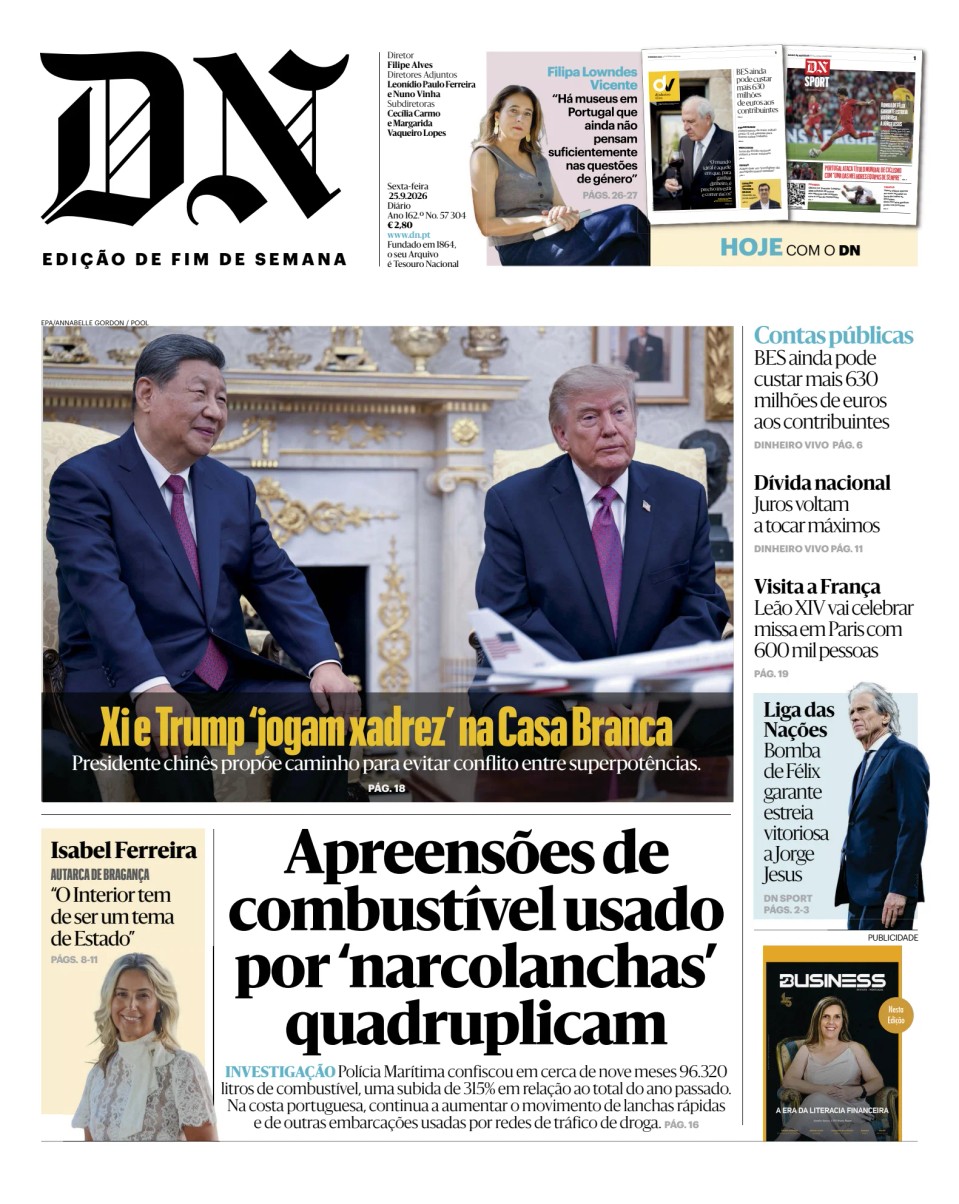 Prima-pagina-Diario de Noticias-edizione-di-oggi-20260925